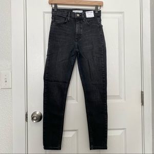 NWT Topshop Jamie Jeans in Washed Black Size W27/L30